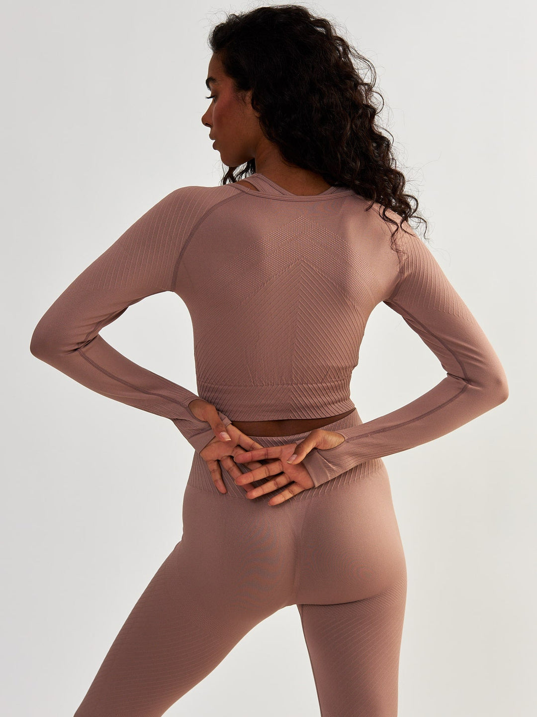 Rose Gold Long Sleeve Sports Top - Femme Force