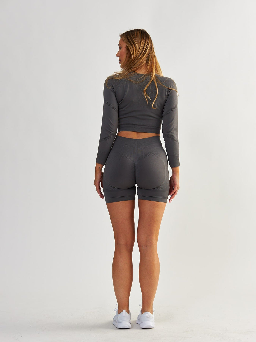 Grey Long Sleeve Sports Top - Power Up!