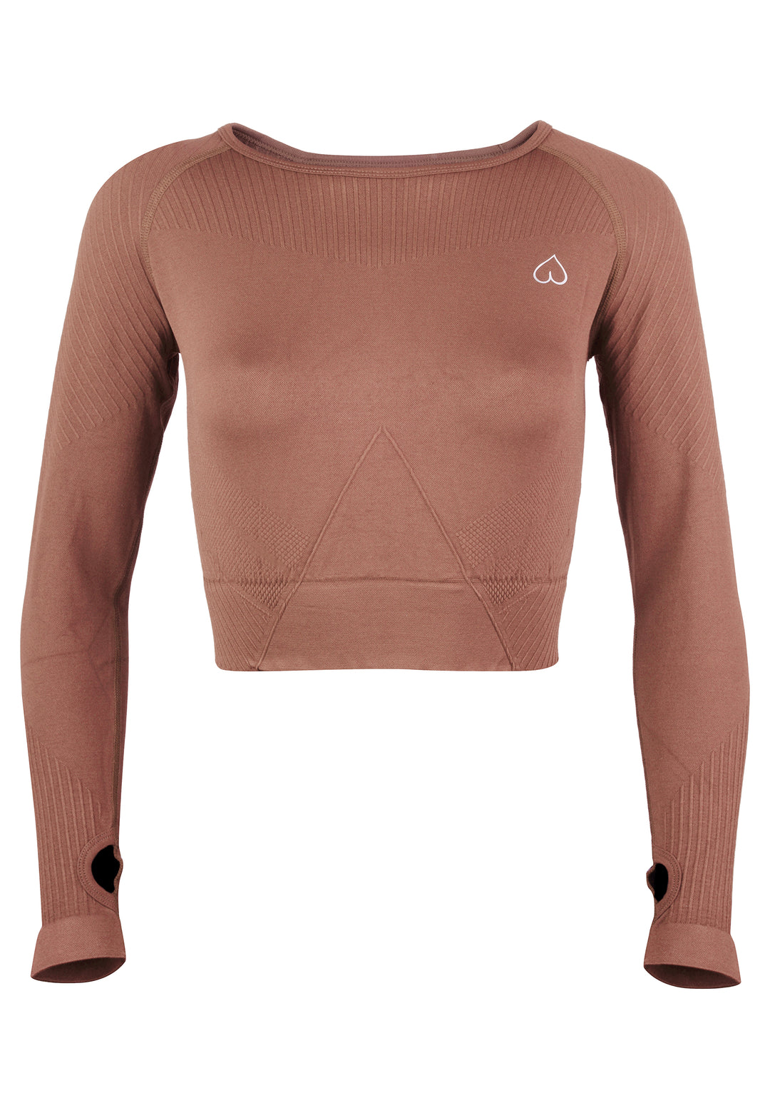 Rose Gold Long Sleeve Sports Top - Femme Force