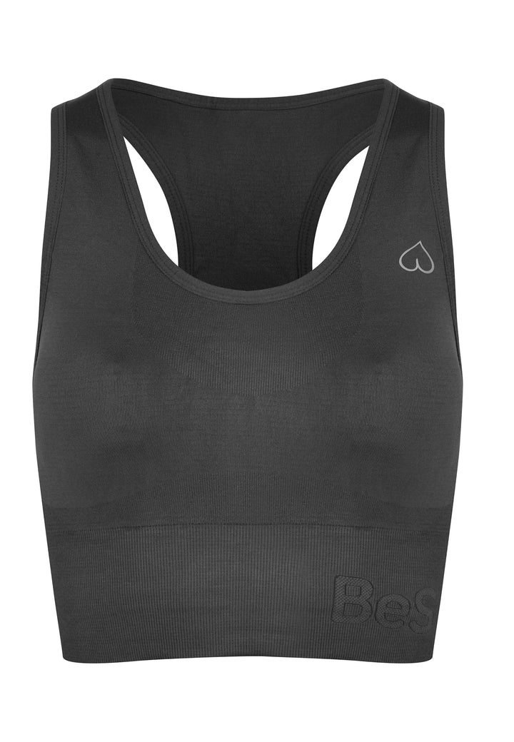 Grey Adjustable Sports Bra - Body Boost