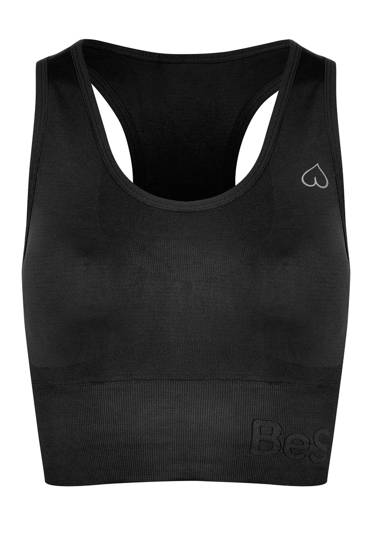 Black Adjustable Sports Bra - Body Boost