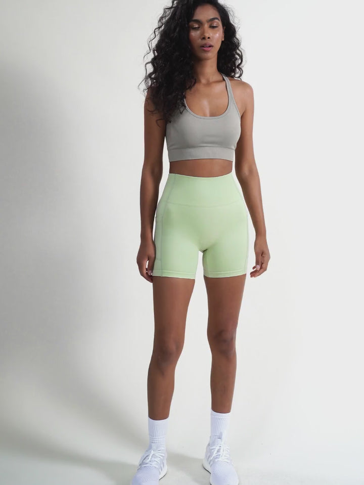 Pistachio Shorts with Pockets - Lift Me Up